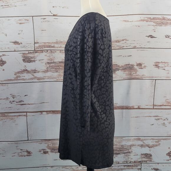 Kozan Long Sleeve Tunic Black Leopard Animal Print Size Small - Picture 2 of 7